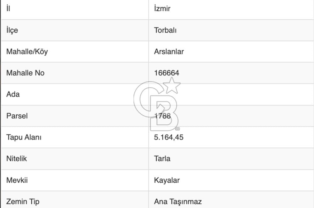 Torbalı Aslanlar 5164m² land plot — Odabaşı Realestate, İzmir